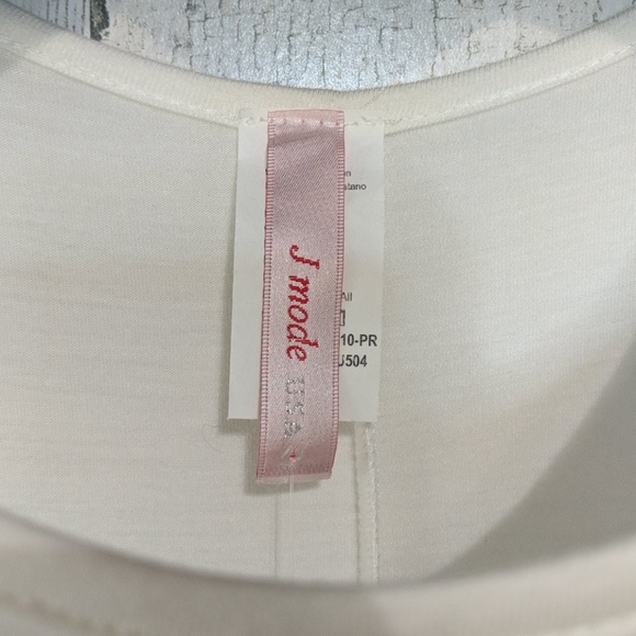 J MODE NEW White Floral Cold Shoulder Dress Swim Cover Plus 2X - Picture 7 of 11